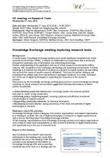 Report KE Meeting Research tools 27 June 2012