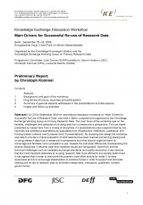 Main Drivers for Successful Re-use of Research Data