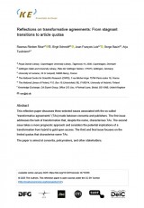Reflections on transformative agreements: From stagnant transitions to article quotas